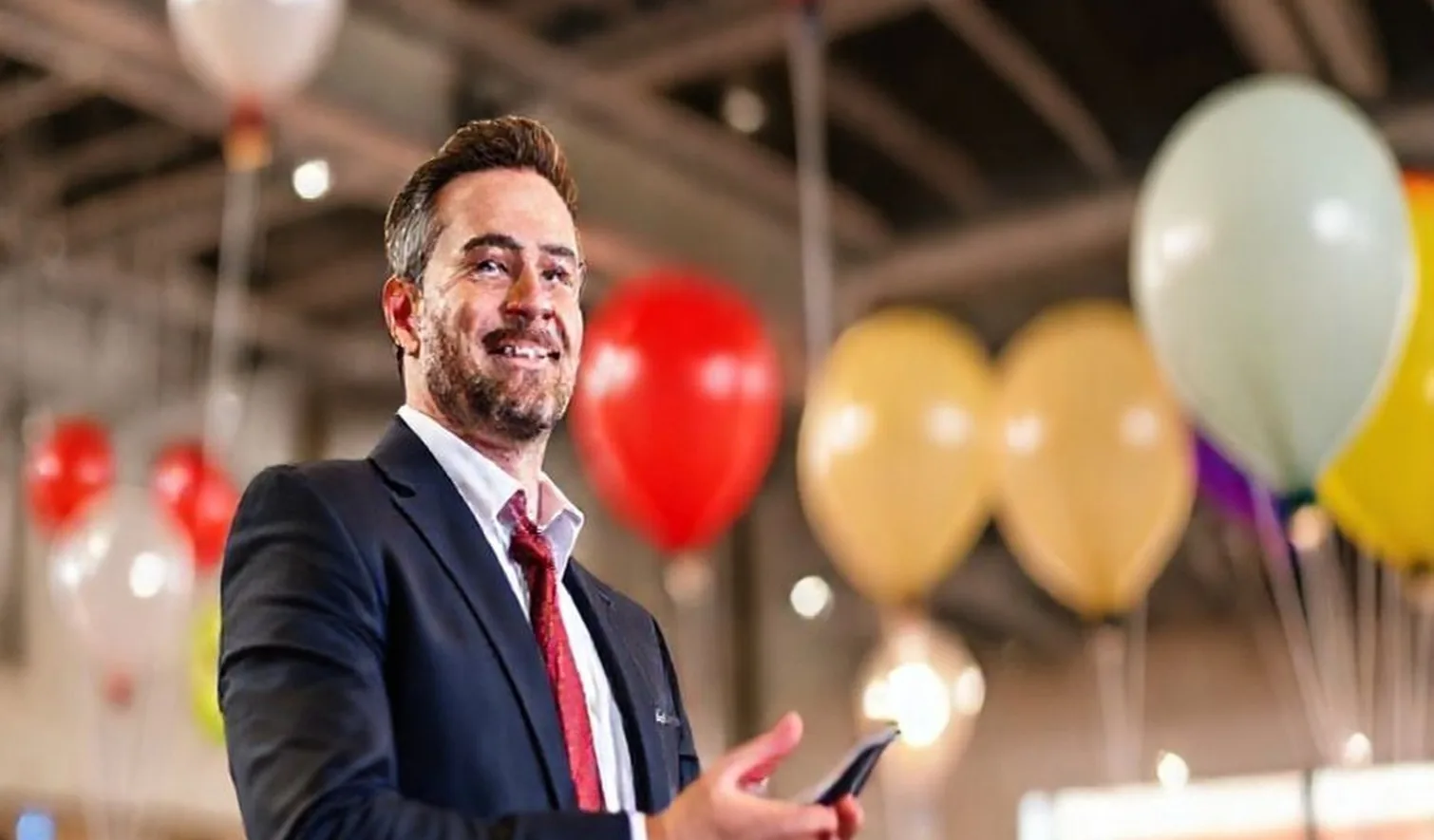 Business balloon event professional setting