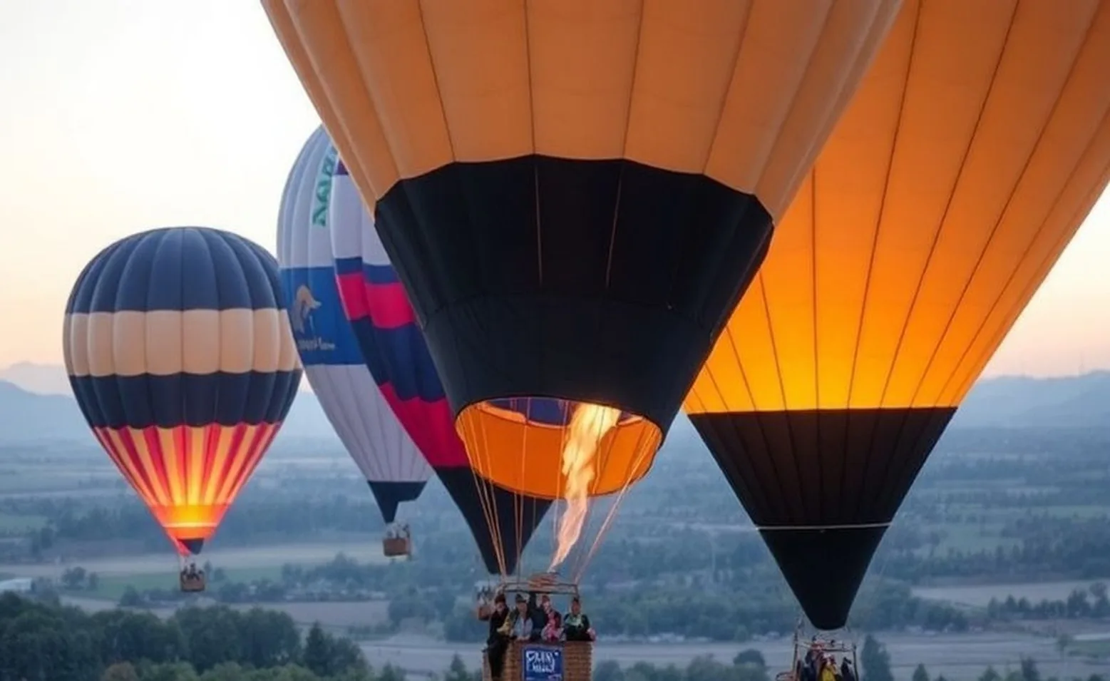 Corporate hot air balloon teambuilding event